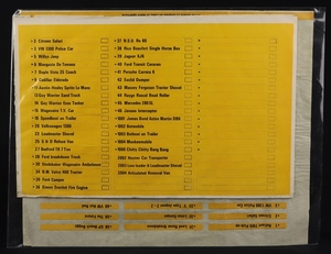 Corgi juniors e9050 display stand cc458 labels