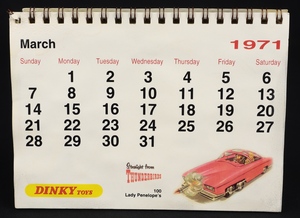 Dinky toys calendar 1971 bb701 march
