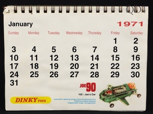 Dinky toys calendar 1971 bb701 january