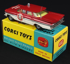 Corgi toys 482 chevrolet fire chief ll788 back