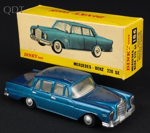 Indian dinky 186 mercedes 220 se ll803 front