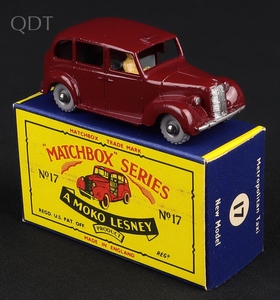 Matchbox no.17 metropolitan taxi ll963 front