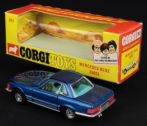 Corgi toys 393 mercedes 350sl ll969 back