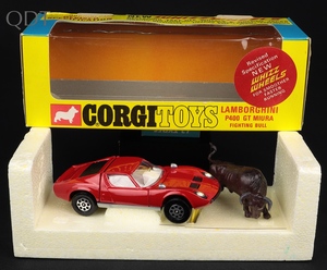 Corgi toys 342 lamborghini with bull mm14 front