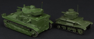 Dinky toys 151a medium tank 152a light tank mm58 back