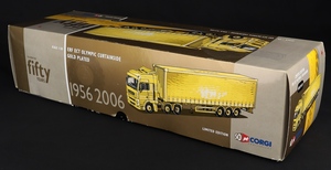 Corgi an 13419 erf ect olympic curtainside truck gold plated mm125 box 2